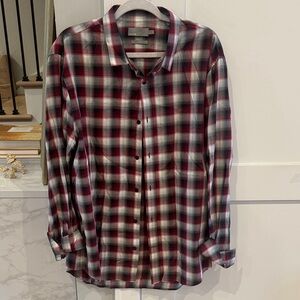 Vince Multicolor Plaid Button-Down Shirt